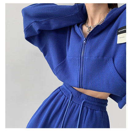 Harajuku Women Sweatshirts Korean Fashion Sportswear Female Zip Up Hoodies Vintage Streetwear Basic Casual Cropped Top Autumn