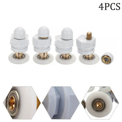 4pcs Shower Door Rollers High Quality 19mm/23mm/25mm/27mm/29mm Replacement Wheels For Glass Sliding Door