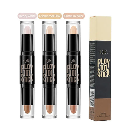 Double Head Highlighter Sticks Waterproof Matte Highlighter Foundation Sculptor Highlighter Makeup Stick Shadow Concealer Pencil