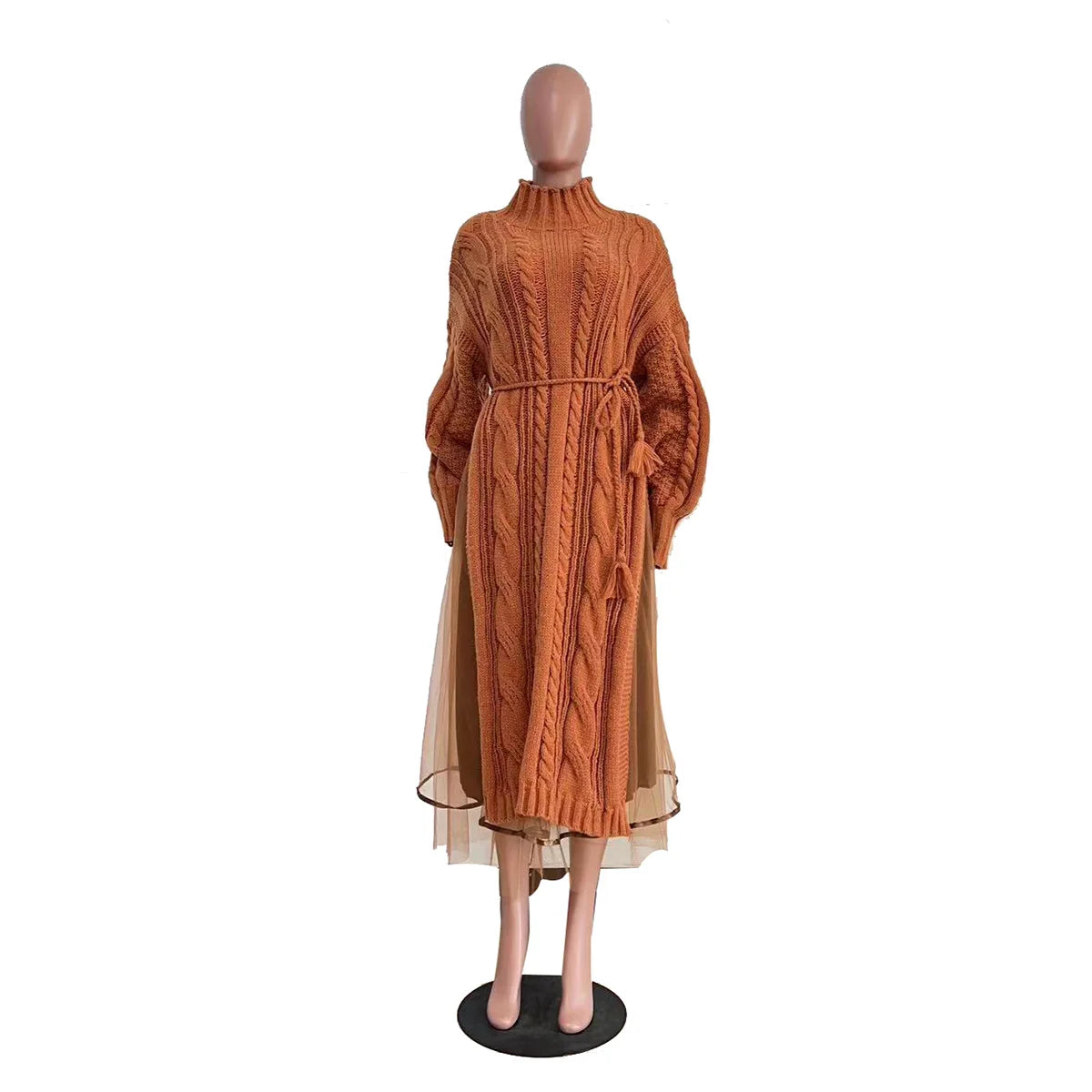 Muslim Women Knitting Dress Modest Robe Vestidos Dubai Saudi Arabic Morocco Abaya Jalabiya Eid Ramadan Knitted Dresses Abayas
