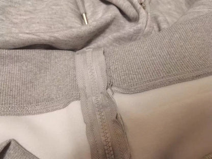 Winter New Women's Zipper Hoodie High Street Unisex style Double Pockets Oversize Loose Sweatshirts Outerwear Top