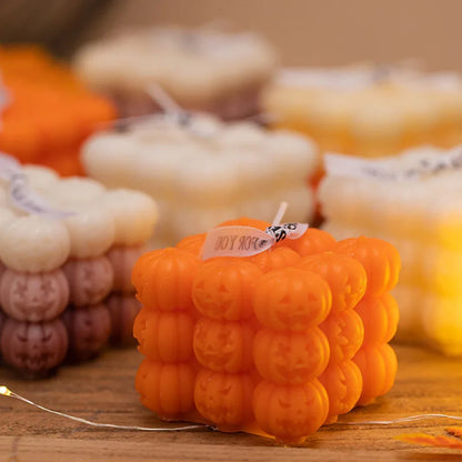 Skull Pumpkin Rubik's Cube Candle Silicone Mold Handmade Halloween Skeleton Decoration Aromatherapy Candle Plaster Resin Mould