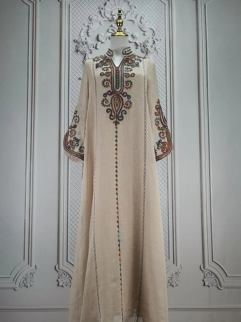 Muslim Abaya for Women Party Dresses Embroidery Long Robe Eid Ramadan Dubai Abayas Kaftan Arab Jalabiya Modest Vestidos Morocco