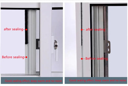 3Meters/5Meters Brush Strip Self Adhesive Door Window Sealing Strip Home Door Window Sound Insulation Wind-proof Strip Gasket