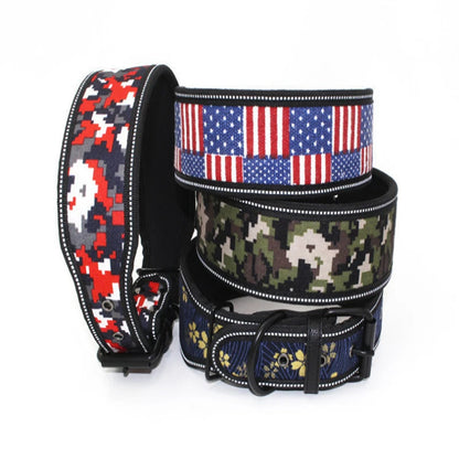 10 Colors Reflective Puppy Big Dog Collar with Buckle Adjustable Pet Collar for Small Medium Large Dogs Pitbull Leash Dog Chain