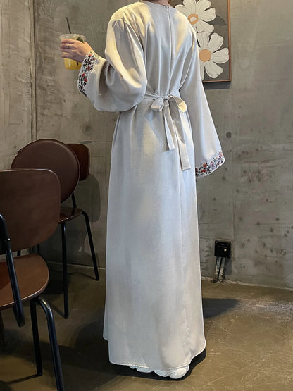 Modest Dress for Women Morocco Party Dubai Abayas Kaftan Islam Vestidos Arab Muslim Robe Embroidery Dresses Jalabiya Ramadan