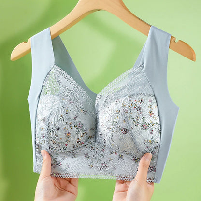 Large Size Ice Silk Seamless Beautiful Back Bra Integrated Tube Top Underwear Thin Section Big Chest Small Bra Vest Style