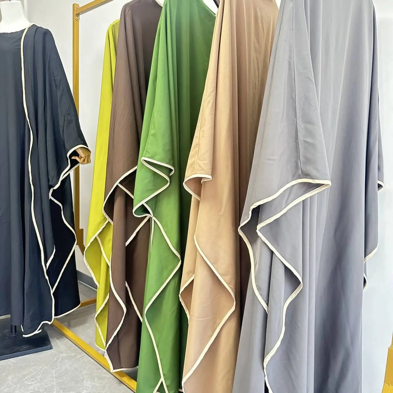 Muslim Women Dress Two Piece Set Eid Ramadan Morocco Dubai Open Abayas Vestidos Arab Cardigan Robe Suit Islam Modest Kaftan