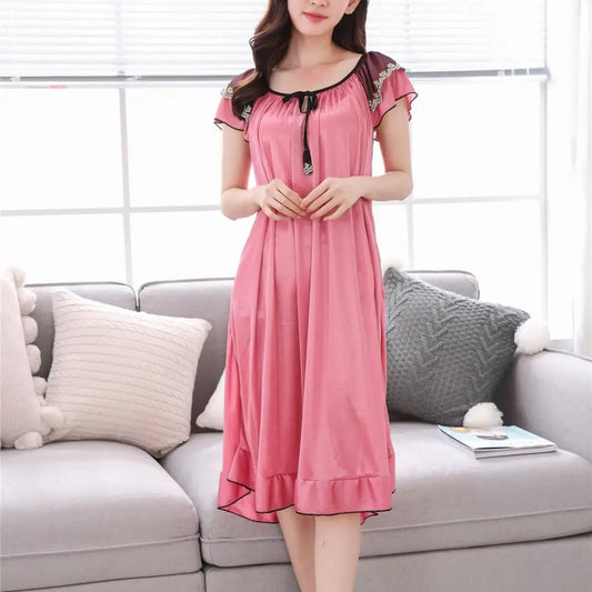 Women Sleeping satin Nightdress