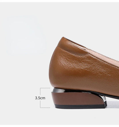 Mid Heel Casual Shoes for Women Heels Wedding Hollow Out Black Square Heel Formal Shoes Work Lady Fall Zapatilla Mujer