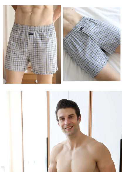 Big Underpants Pajama Bottoms at home High waist Allo pants plus size boxer briefs for men cotton slacks all high-waisted boxers