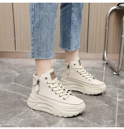 2024 New Women Sneakers Luxury Fashion High Top Women Boots Platform Casual Shoes Outdoor Running Shoes for Women Tenis De Mujer