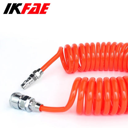 High Pressure Cleaning Gun Tube 8*5mm C-Fitting Retractable Hose Pu Compressor Air Hose Air Dust Collector Blowout Spring Tube