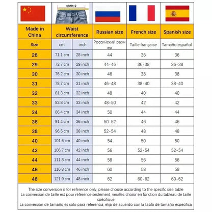 New Summer Business Men's Jeans Casual Straight Stretch Fashion Classic sky Blue  Work Denim Trousers Male Brand Clothing