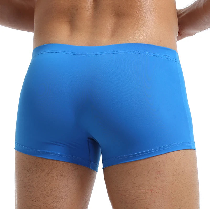 Fashion Boxers Ice Silk Man Underwear Underpants Breathable Comfortable Men's Panties Ultrathin BoxerShorts Trunks