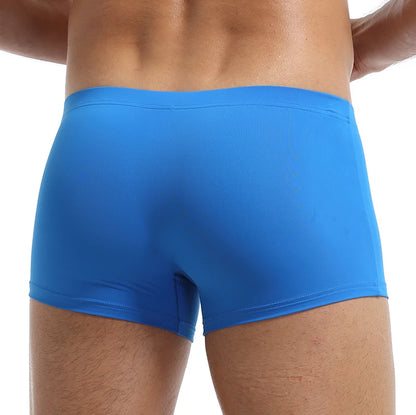 Fashion Boxers Ice Silk Man Underwear Underpants Breathable Comfortable Men's Panties Ultrathin BoxerShorts Trunks