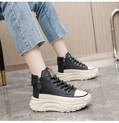 2024 New Women Sneakers Luxury Fashion High Top Women Boots Platform Casual Shoes Outdoor Running Shoes for Women Tenis De Mujer