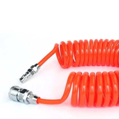 High Pressure Cleaning Gun Tube 8*5mm C-Fitting Retractable Hose Pu Compressor Air Hose Air Dust Collector Blowout Spring Tube