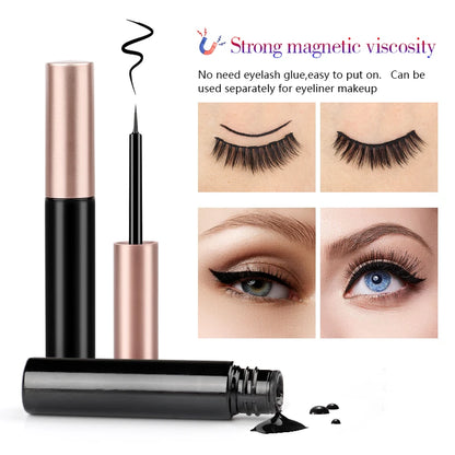 Magnetic Eyelashes Set 3/4/5/10 Pairs Natural Magnet False Eyelashes Makeup Kit Reusable Soft Mink Lashes Eyelash Extension Tool