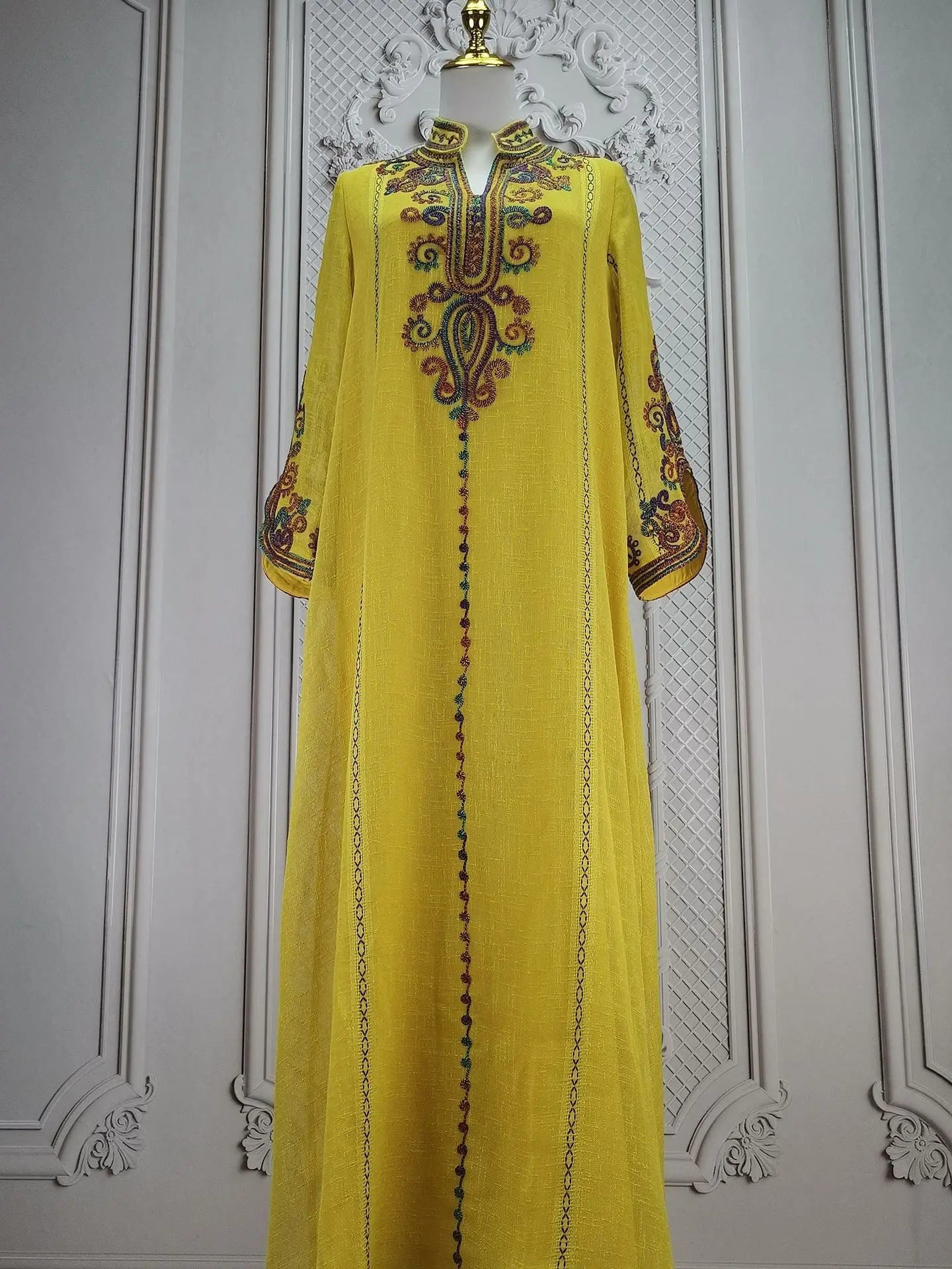 Muslim Abaya for Women Party Dresses Embroidery Long Robe Eid Ramadan Dubai Abayas Kaftan Arab Jalabiya Modest Vestidos Morocco