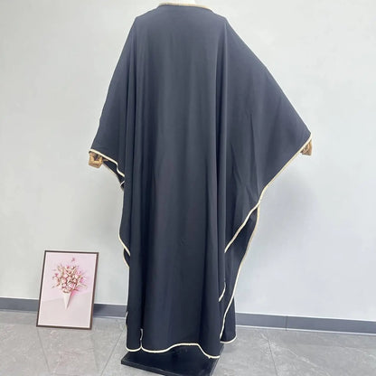 Muslim Women Dress Two Piece Set Eid Ramadan Morocco Dubai Open Abayas Vestidos Arab Cardigan Robe Suit Islam Modest Kaftan