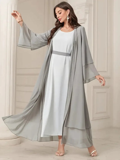 Muslim Long Abaya Dress Turkey Islamic Women Robe Hijab Headscarf Sashes Morocco Kaftan Dubai Arabic Jalabiya Modest Vestidos