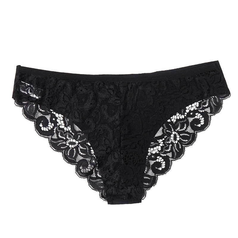 TrowBridge 3PCS Women's Panties Set Sweet Lace Underwear Soft Silk Satin Lingerie French Romantic Woman Briefs Female Sexy Panty