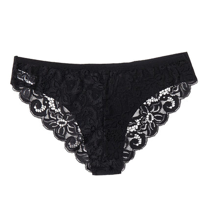 TrowBridge 3PCS Women's Panties Set Sweet Lace Underwear Soft Silk Satin Lingerie French Romantic Woman Briefs Female Sexy Panty