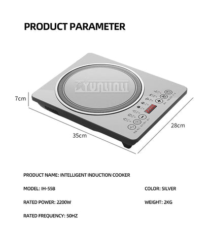 2200W Commercial Induction Cooker Household Multi-Functional Energy Saving Induction Cooker
