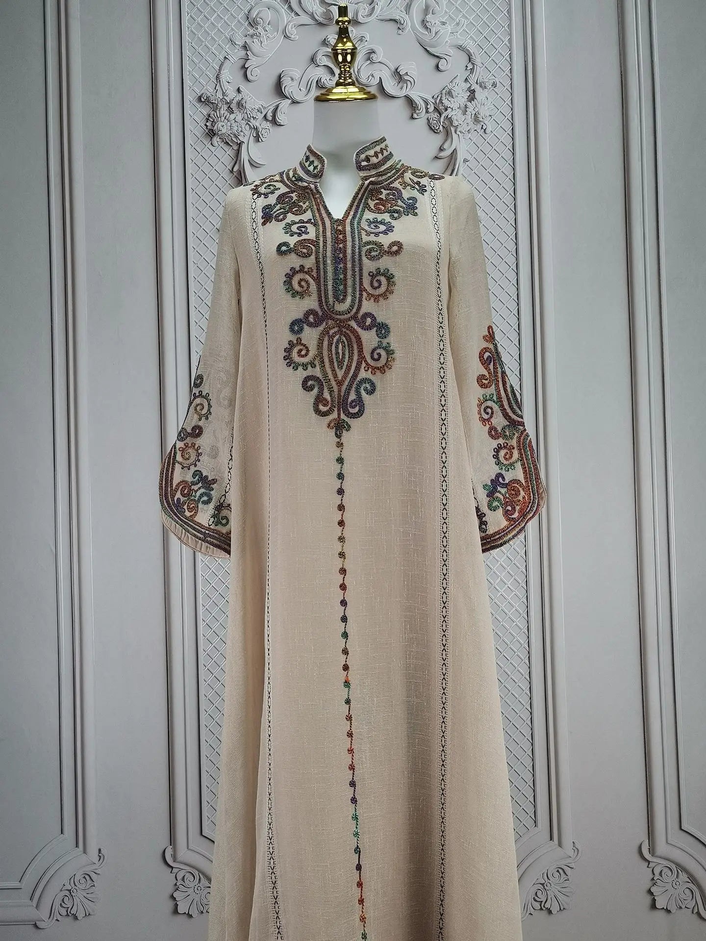 Muslim Abaya for Women Party Dresses Embroidery Long Robe Eid Ramadan Dubai Abayas Kaftan Arab Jalabiya Modest Vestidos Morocco