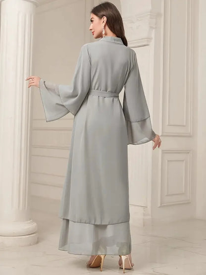 Muslim Long Abaya Dress Turkey Islamic Women Robe Hijab Headscarf Sashes Morocco Kaftan Dubai Arabic Jalabiya Modest Vestidos