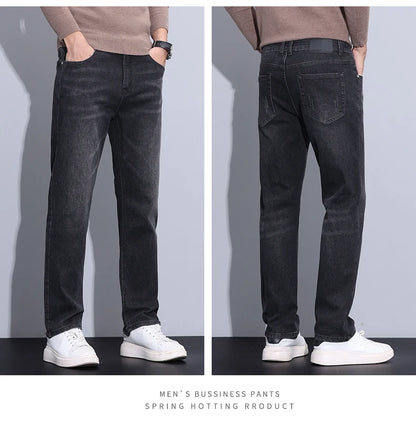 2024 new case fashion trend Youth light business jeans fashion versatile MEN'S loose straight pants MEN'S pants