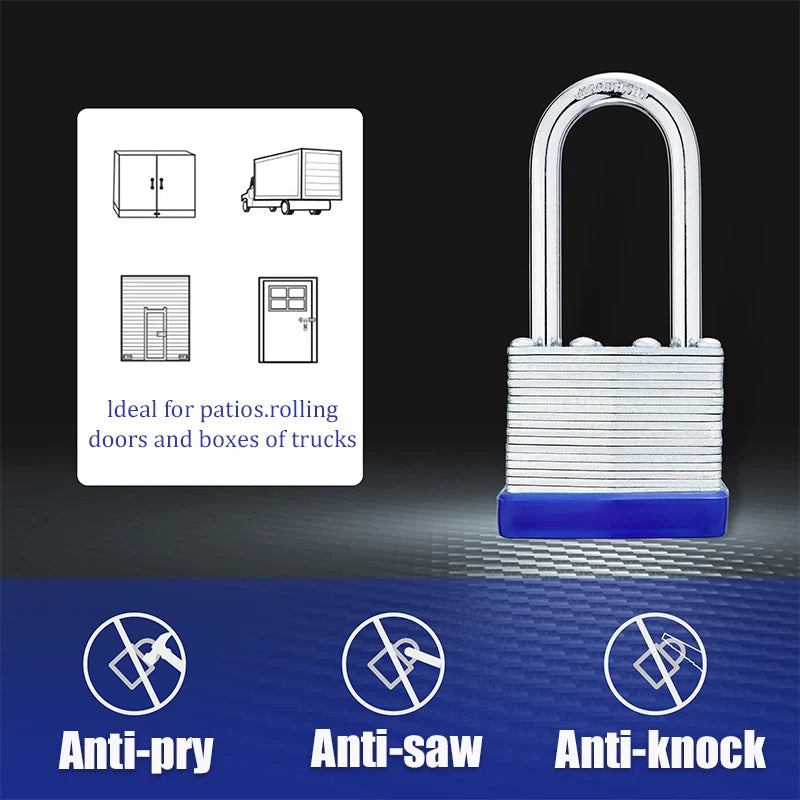 Padlock Anti-theft Antipick Rustproof Household Lock Big Door Lock Small Door Lock Dormitory Cabinet Lock Thick Iron Lock