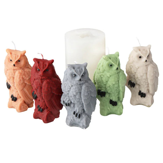 Halloween Cute Owl Candle Silicone Mold For Festive And Romantic Decoration Gypsum form Homemade Handicraft Gift Making Kitchen