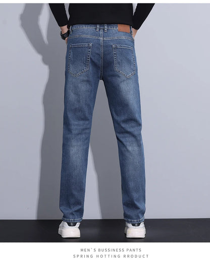 2024 new case fashion trend Youth light business jeans fashion versatile MEN'S loose straight pants MEN'S pants