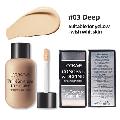Not Easy Smudged Foundation Cream Multiple Colors Waterproof Covering Concealer Long Lasting Liquid Shadows Korean Cosmetics