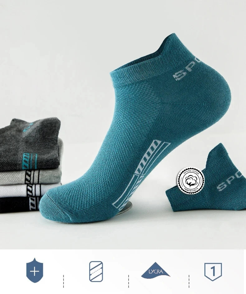 10/5 Pairs Summer Thin Short Socks Ankle Breathable Mesh Sports Sock Men and Women Casual Athletic High Quality Sokken Gifts