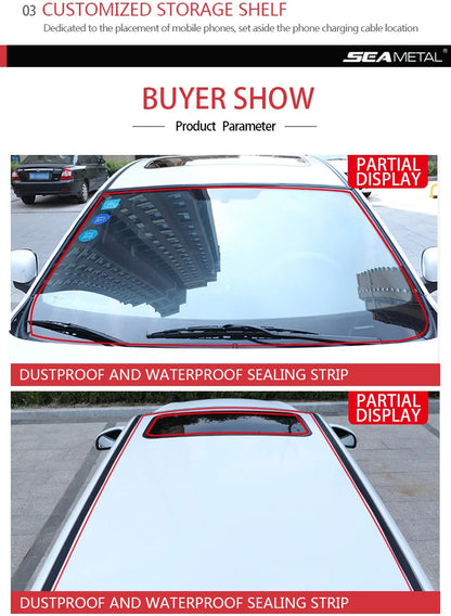 2m Car Seal Strip Rubber Weatherstrip Waterproof Auto Sunroof Window Gap Filler Soundproof Universal Car Weather Strip Sealing