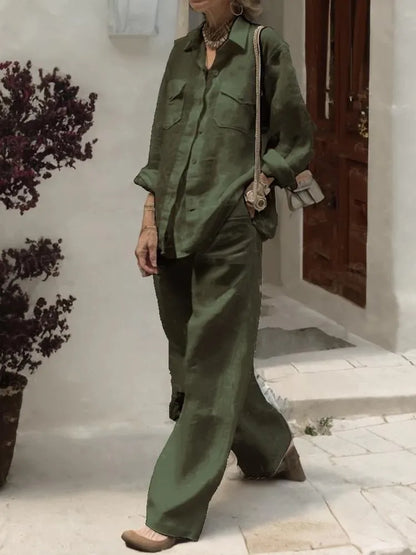 Loose Cotton Linen Trousers