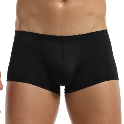 Fashion Boxers Ice Silk Man Underwear Underpants Breathable Comfortable Men's Panties Ultrathin BoxerShorts Trunks