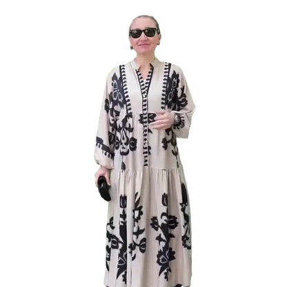 Abaya Muslim Dress Party Women Long Robe Print Jalabiya Eid Ramadan Morocco Dubai Abayas Kaftan Islam Arab Modest Vestidos