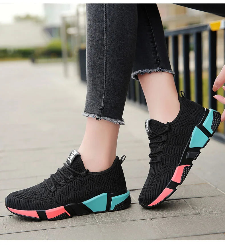 Women Shoes Fashion Casual Shoes for Women Breathable Walking Mesh Flat Shoes Woman Tenis Feminino Female Shoes Plus Size 42