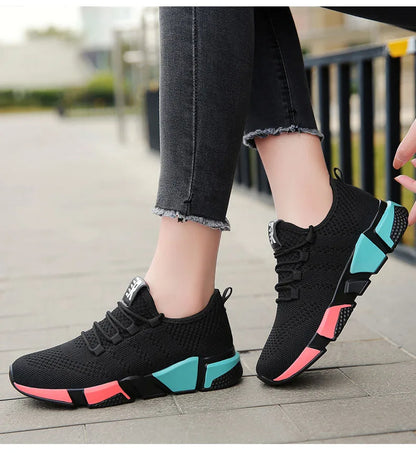 Women Shoes Fashion Casual Shoes for Women Breathable Walking Mesh Flat Shoes Woman Tenis Feminino Female Shoes Plus Size 42
