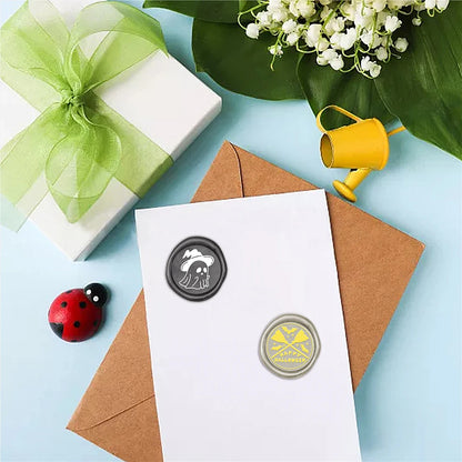 Halloween Skull Witch Cauldron Wax Seal Stamps Removable Brass Stamp Heads for Decorating Wedding Parties,Invitations Xmas Party