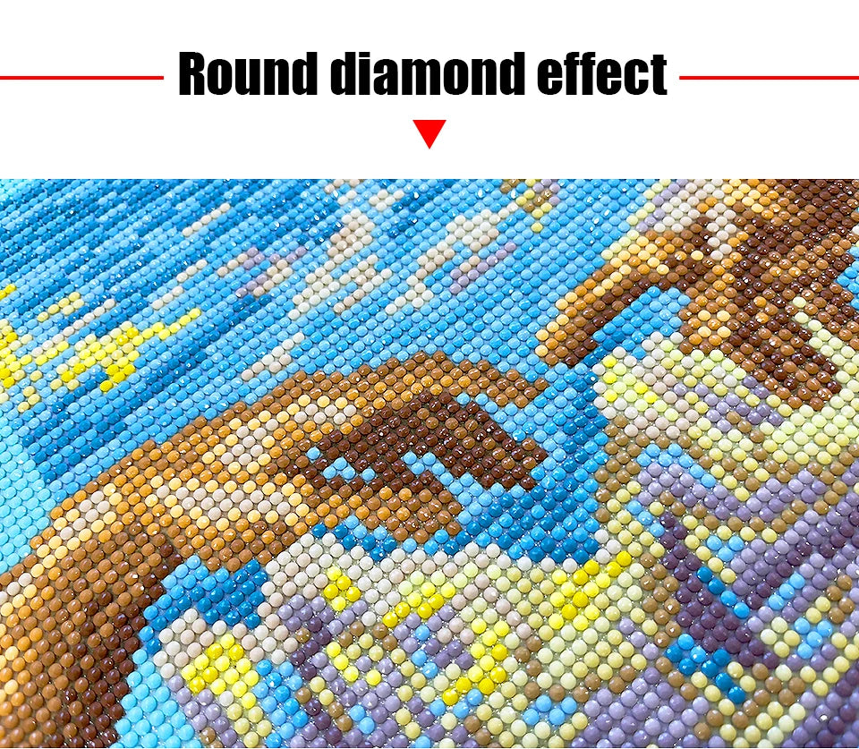 Witch 5D DIY Diamond Painting Kit Spooky Ghost Diamond Embroidery Full Diamond Mosaic Art Picture Halloween Decoration Sticker