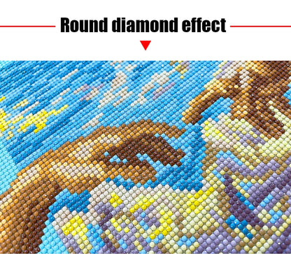 Witch 5D DIY Diamond Painting Kit Spooky Ghost Diamond Embroidery Full Diamond Mosaic Art Picture Halloween Decoration Sticker