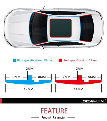 2m Car Seal Strip Rubber Weatherstrip Waterproof Auto Sunroof Window Gap Filler Soundproof Universal Car Weather Strip Sealing