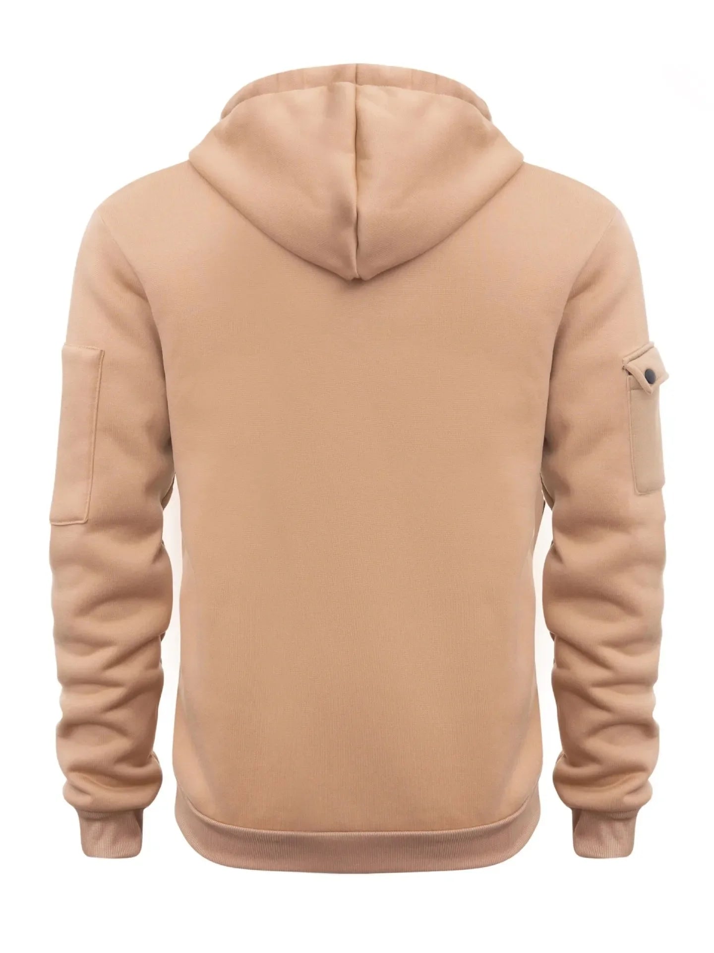 Fashion spring and autumn new men's clothing multi-pocket zipper loose casual pullover sweatshirt hooded European size hoodie