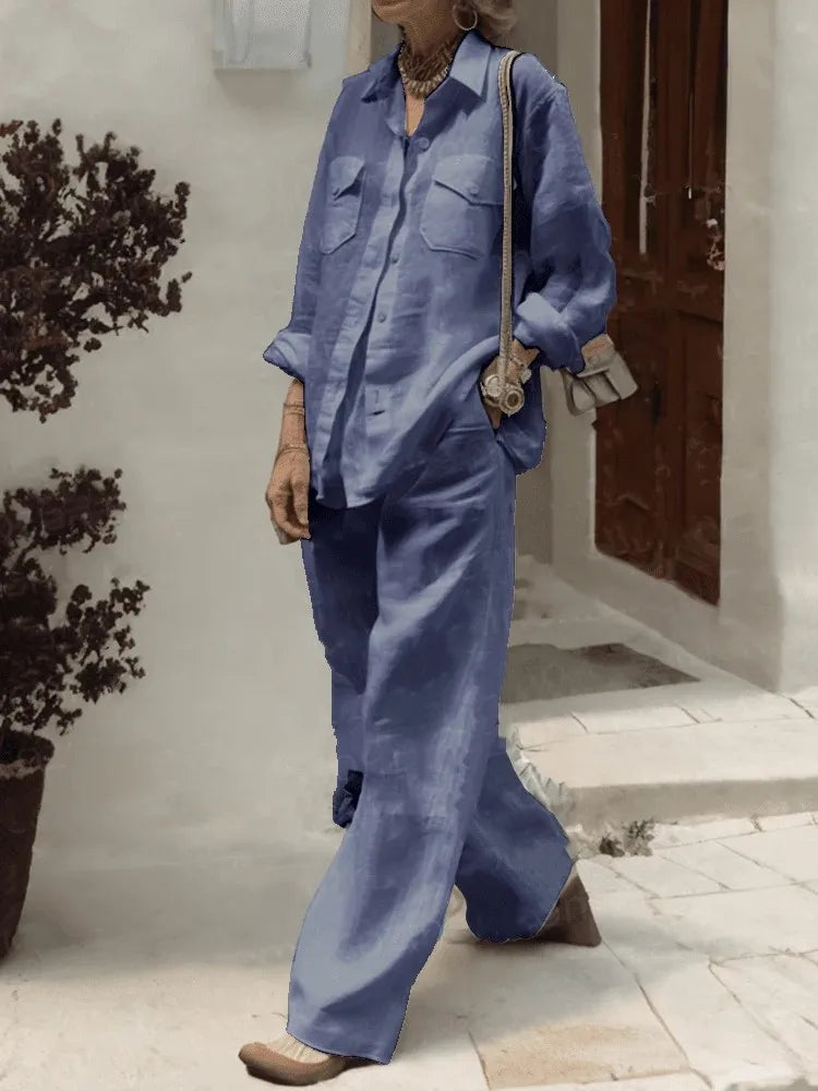 Loose Cotton Linen Trousers