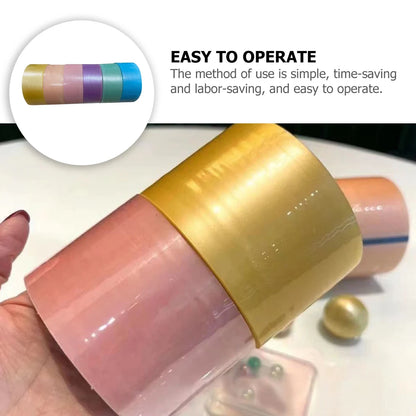 6 Rolls Adhesive Tapes Sticky Ball Tape Colorful Stress Relaxing Sticky Ball Tape Toy Party for Relaxing Toy Rolling Craft Gifts